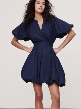 Banana republic Navy Bubble Hem Short Dress